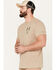 Brothers & Sons Men's Buffalo Logo Short Sleeve Graphic T-Shirt, Tan, hi-res