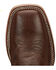 Justin Women's Ralston Exotic Smooth Ostrich Skin Western Boots - Broad Square Toe, Chocolate, hi-res