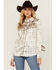 Image #1 - Rock & Roll Denim Women's Conversational Print Long Sleeve Fringe Snap Western Shirt, Black, hi-res
