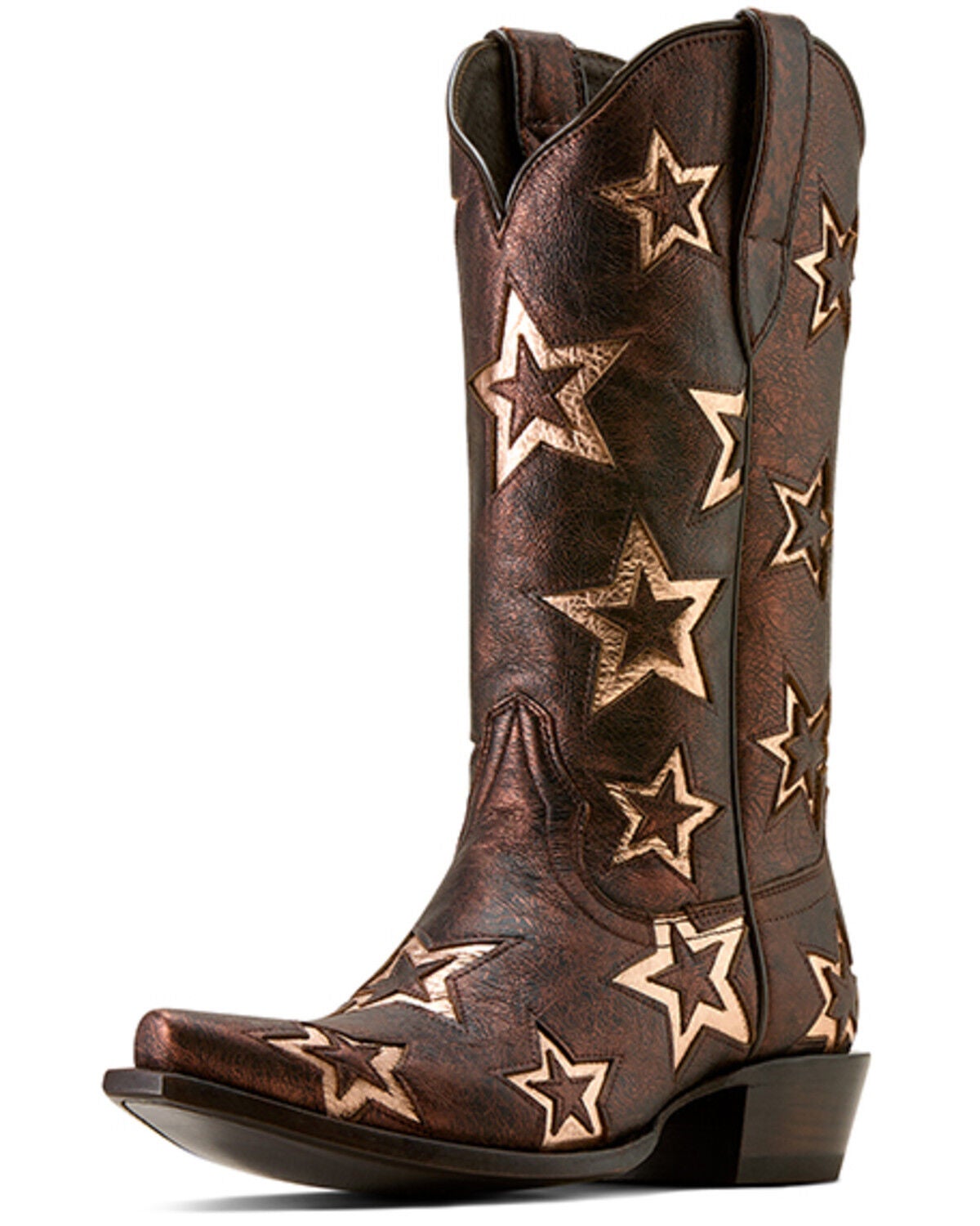 Image #4 - Ariat Women's Hazen Western Boots - Snip Toe, Bronze, hi-res