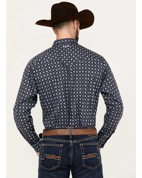 Image #4 - Ariat Men's Everly Geo Print Long Sleeve Snap Western Shirt , Black, hi-res