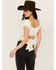 Image #4 - Beyond The Radar Women's Print Balloon Sleeve Blouse, Ivory, hi-res