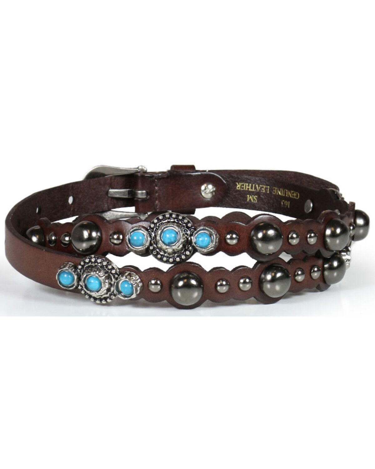 Image #3 - Shyanne Women's Turquoise Studded Belt, Multi, hi-res