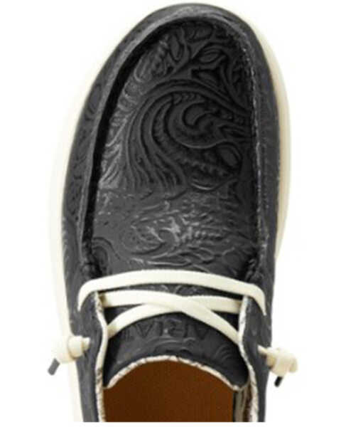 Image #4 - Ariat Women's Hilo Floral Embossed Casual Shoes - Moc Toe , Black, hi-res