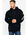 Image #1 - Hawx Men's Logo Sleeve Hooded Work Sweatshirt , Black, hi-res
