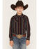 Image #1 - Cody James Boys' Striper Striped Long Sleeve Snap Western Shirt, Multi, hi-res