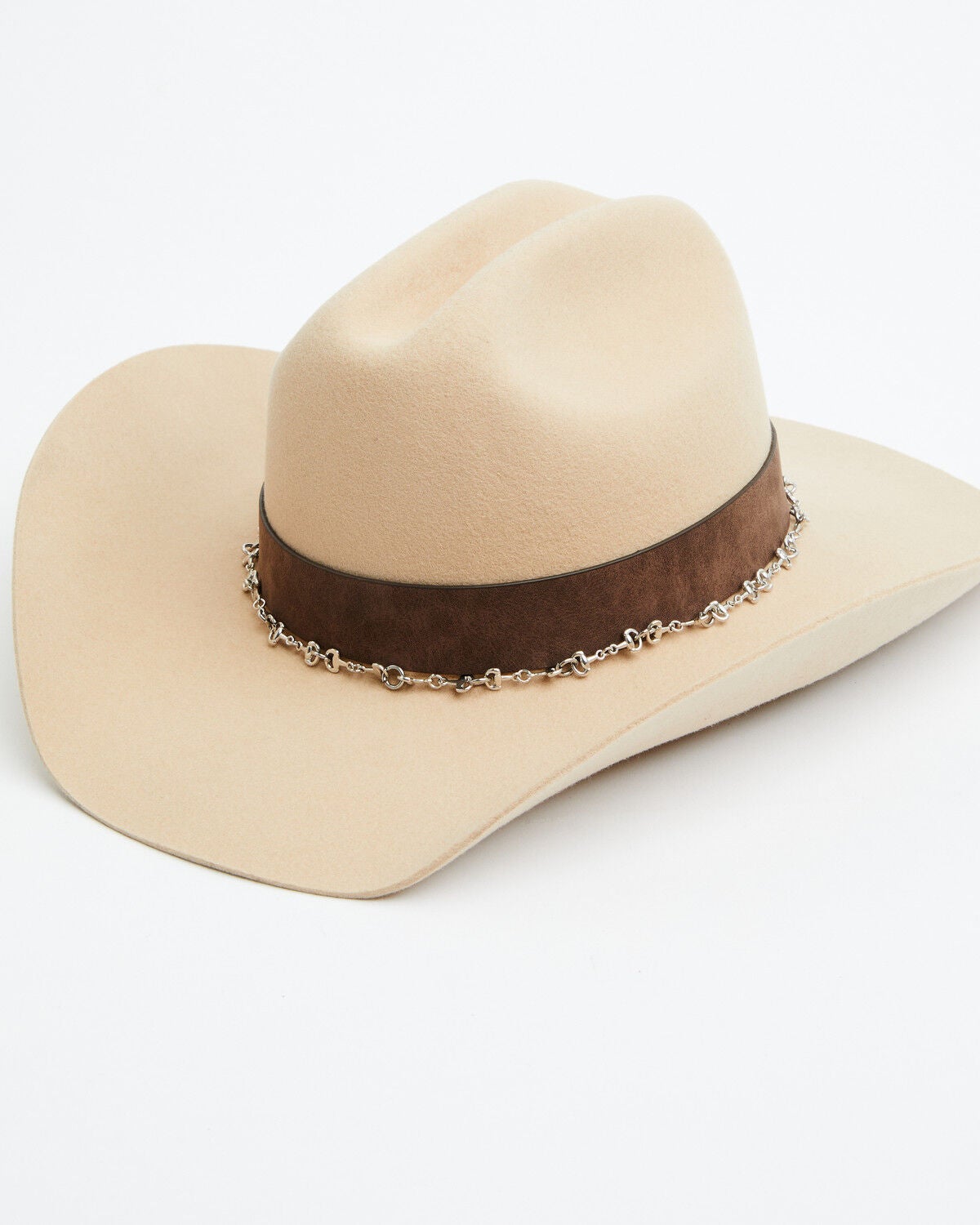 San Diego Hat Company Millie Wool Felt Cowboy Hat, Tan, hi-res