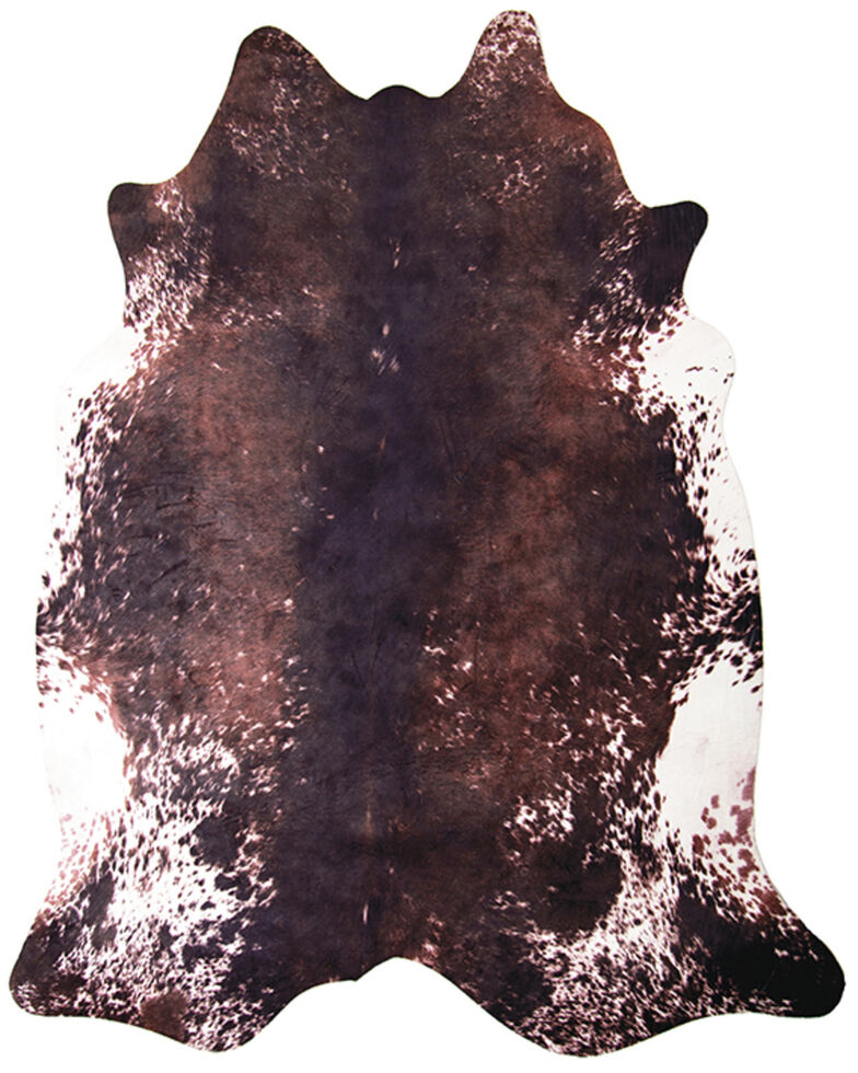 Carstens Home Small Faux Cowhide Tri-color Rug, Brown, hi-res