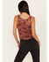 Image #4 - Beyond The Radar Women's Animal Print Mesh Tank, Rust Copper, hi-res