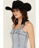 Image #2 - Blue B Women's Sleeveless Buckle Strap Denim Top, Light Wash, hi-res