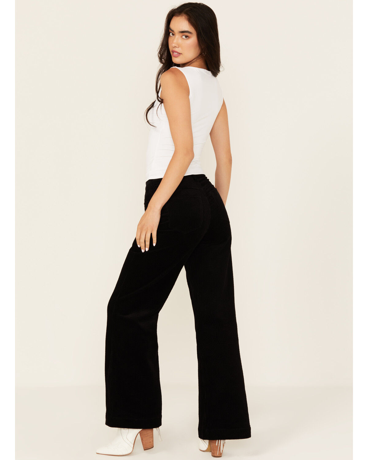 Image #3 - Dear John Women's Fiona High Rise Wide Leg Denim Jeans, Black, hi-res