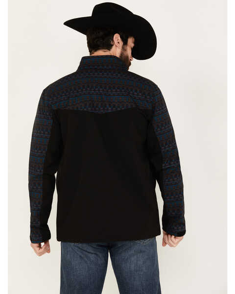 Image #4 - RANK 45® Men's Southwestern Block Print Softshell Jacket - Big , Black, hi-res
