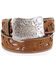 Image #1 - Shyanne Women's Floral Filigree Western Belt, Tan, hi-res