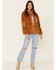 Image #2 - Very J Women's Sherpa Lined Corduroy Zip-Front Jacket, Camel, hi-res