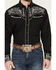 Image #3 - Rodeo Clothing Men's Embroidered Long Sleeve Snap Western Shirt, Black, hi-res