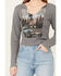 Image #3 - Cleo + Wolf Women's Off The Grid Cropped Rib Knit Long Sleeve Tee, Steel, hi-res