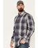 Image #2 - Carhartt Men's FR Force Rugged Flex® Plaid Print Long Sleeve Button-Down Western Work Shirt, Charcoal, hi-res