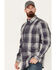 Image #2 - Carhartt Men's FR Force Rugged Flex® Plaid Print Long Sleeve Button-Down Western Work Shirt , Charcoal, hi-res