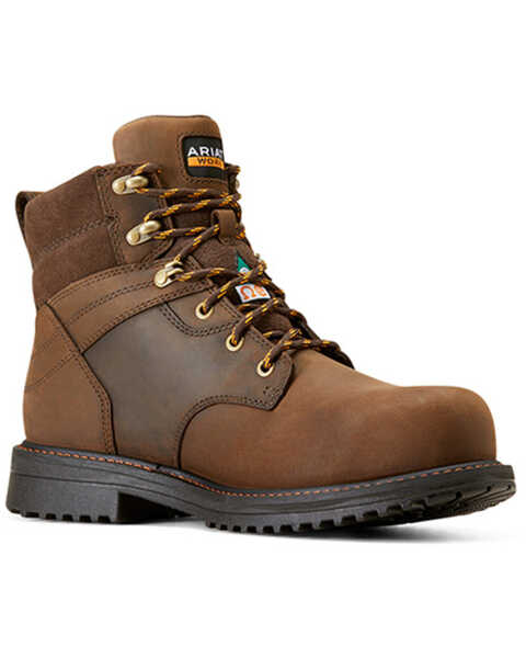 Image #1 - Ariat Men's 6" RigTEK CSA Waterproof Work Boots - Composite Toe , Brown, hi-res