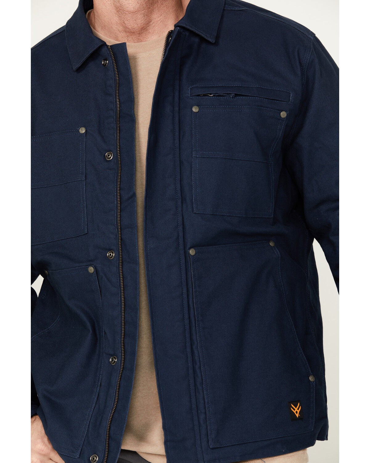 Image #3 - Hawx Men's Lined Chore Coat, Navy, hi-res