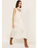 Image #2 - Scully Women's Lace-Up Jacquard Maxi Dress, Ivory, hi-res