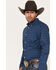 Image #2 - Cody James Men's 2nd Round Geo Print Long Sleeve Button Down Western Shirt - Big , Dark Blue, hi-res
