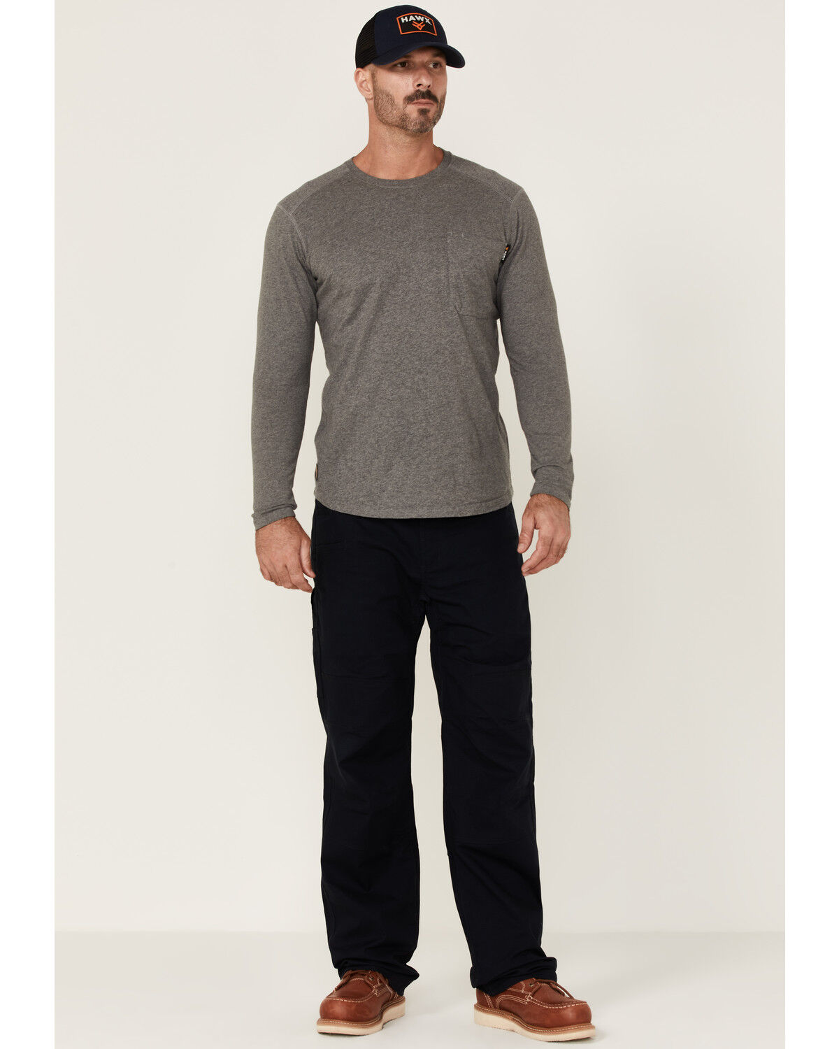Image #1 - Hawx Men's Navy Ripstop Stretch Work Pants, Navy, hi-res