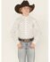Image #1 - Ariat Boys' Classic Geo Print Long Sleeve Button-Down Western Shirt, White, hi-res