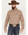 Image #1 - Wrangler Men's Performance Long Sleeve Snap Western Shirt - Big & Tall, Tan, hi-res