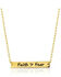 Image #1 - Montana Silversmiths Women's Gold Faith Is Greater Than Fear Necklace, Silver, hi-res