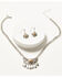 Shyanne Women's Monument Valley Silver Charm Necklace & Earrings Set, Silver, hi-res