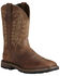 Ariat Men's Groundbreaker Western Work Boots - Steel Toe, Brown, hi-res