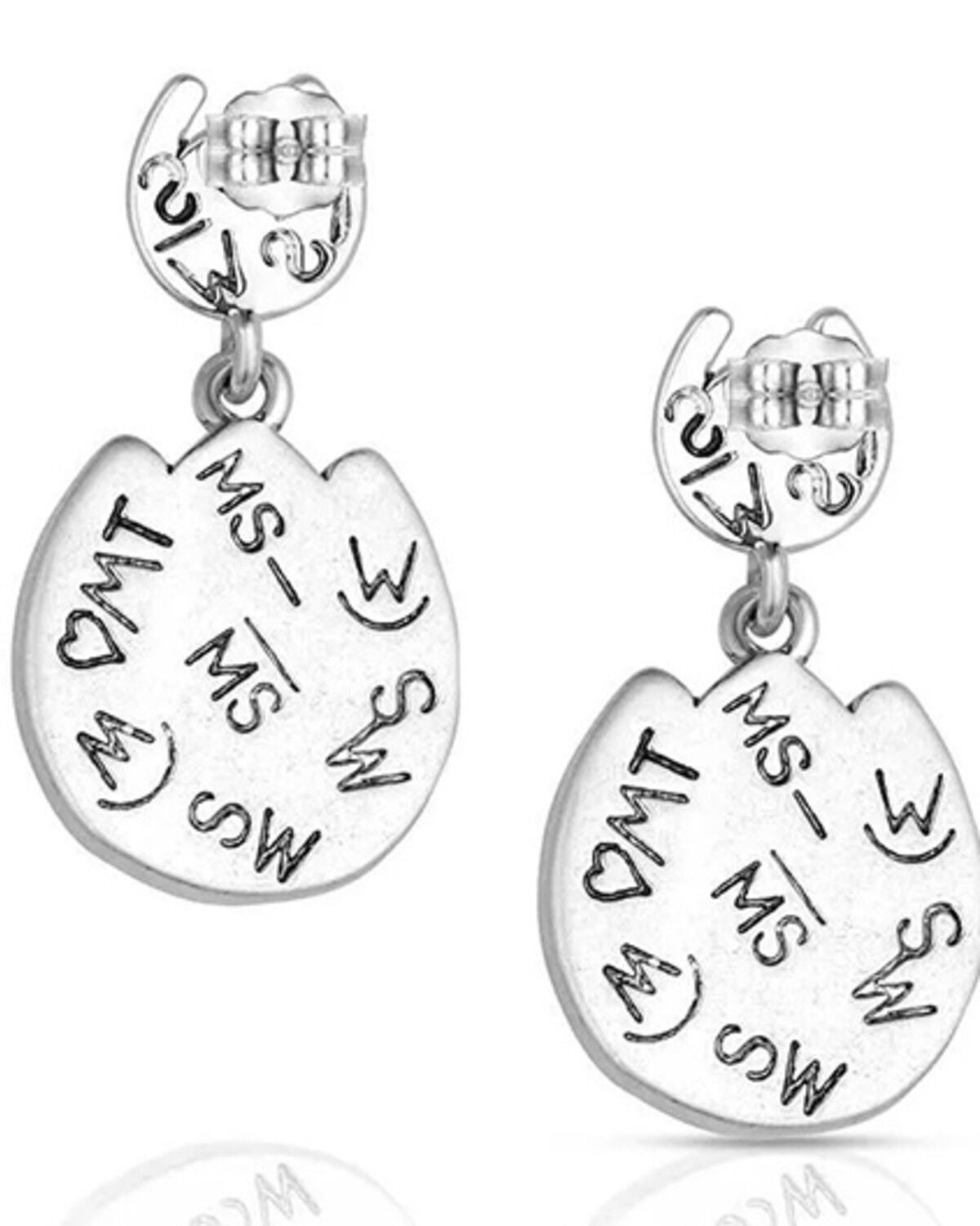 Image #2 - Montana Silversmiths Women's Pure Luck Earrings, Silver, hi-res