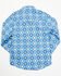 Image #3 - Rodeo Clothing Boys' Southwestern Print Long Sleeve Snap Western Shirt , Blue, hi-res