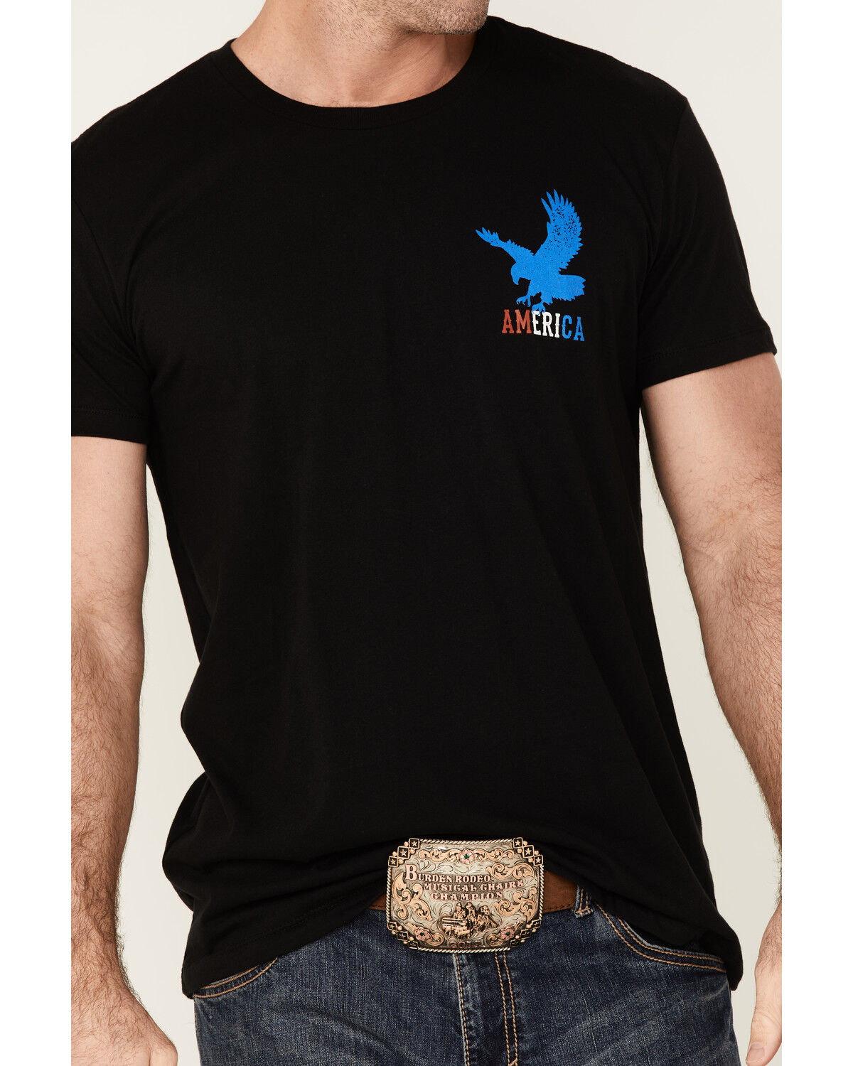 Image #3 - Cody James Men's US Eagle Flag Graphic Short Sleeve T-Shirt - Black, , hi-res