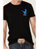 Cody James Men's US Eagle Flag Graphic Short Sleeve T-Shirt - Black, Black, hi-res