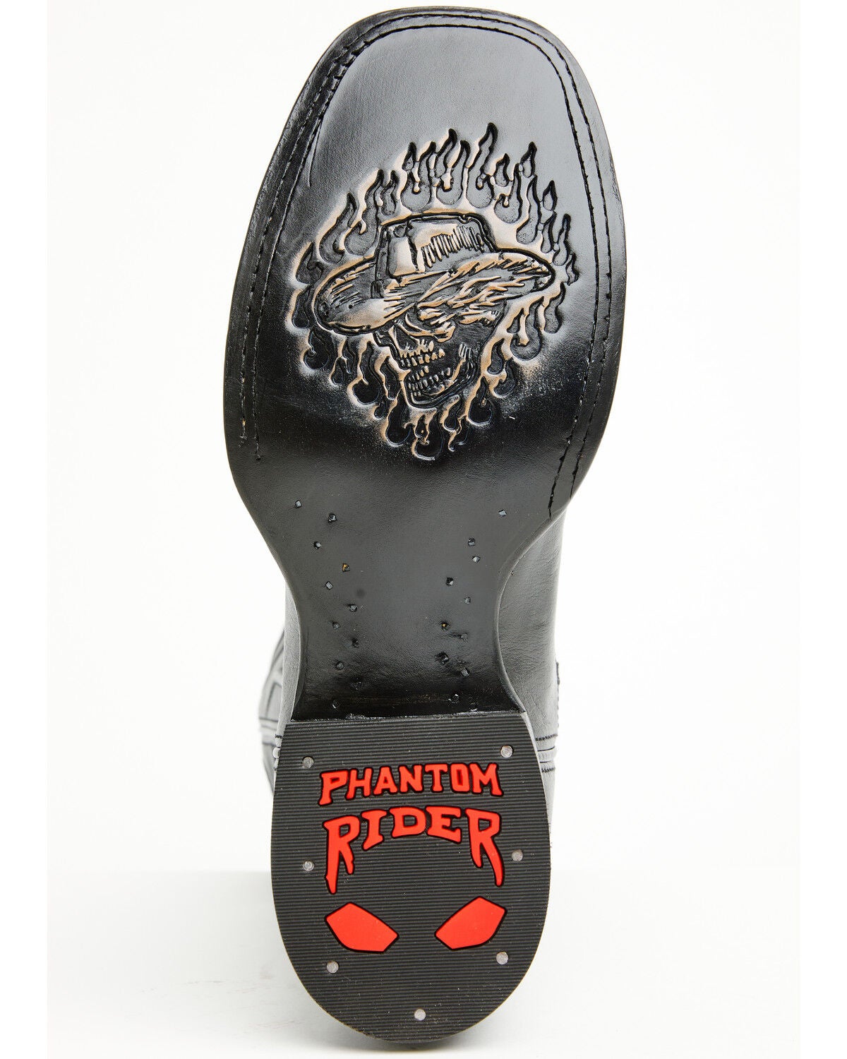 Image #7 - Phantom Rider Men's 11" Arcana Western Boots - Square Toe, Black, hi-res