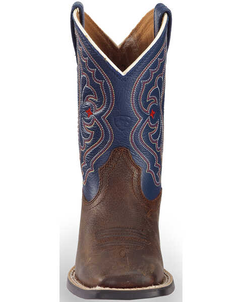 Image #4 - Ariat Boys' Royal Blue Quickdraw Western Boots - Square Toe, Brown, hi-res