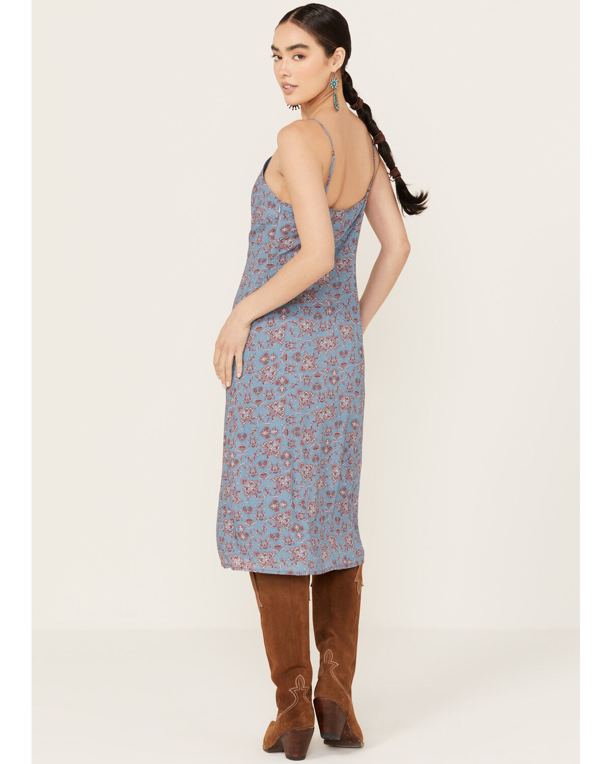 Image #4 - Beyond The Radar Women's Paisley Print Mini Dress, Blue, hi-res