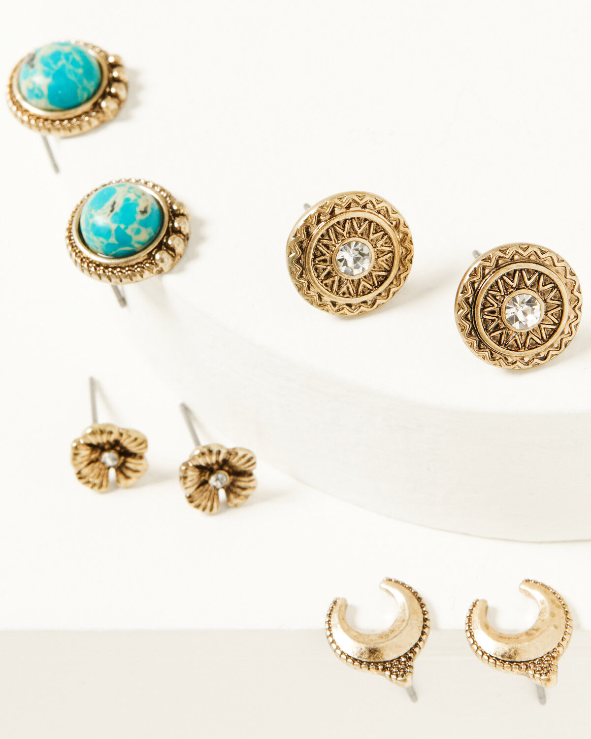 Image #3 - Shyanne Women's Golden Hour Crescent 7-Piece Earrings Set, , hi-res