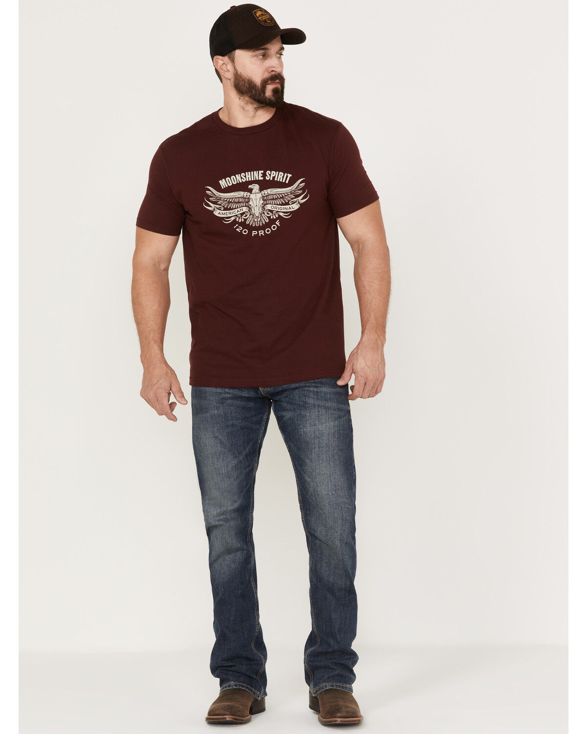 Image #2 - Moonshine Spirit Men's American Longhorn Graphic Short Sleeve T-Shirt, , hi-res