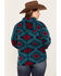 Image #4 - Outback Trading Co. Women's Eleanor Southwestern Fleece Shacket, Teal, hi-res