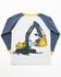 John Deere Toddler Boys' Construction Coming / Going Long Sleeve Graphic T-Shirt , Ash, hi-res