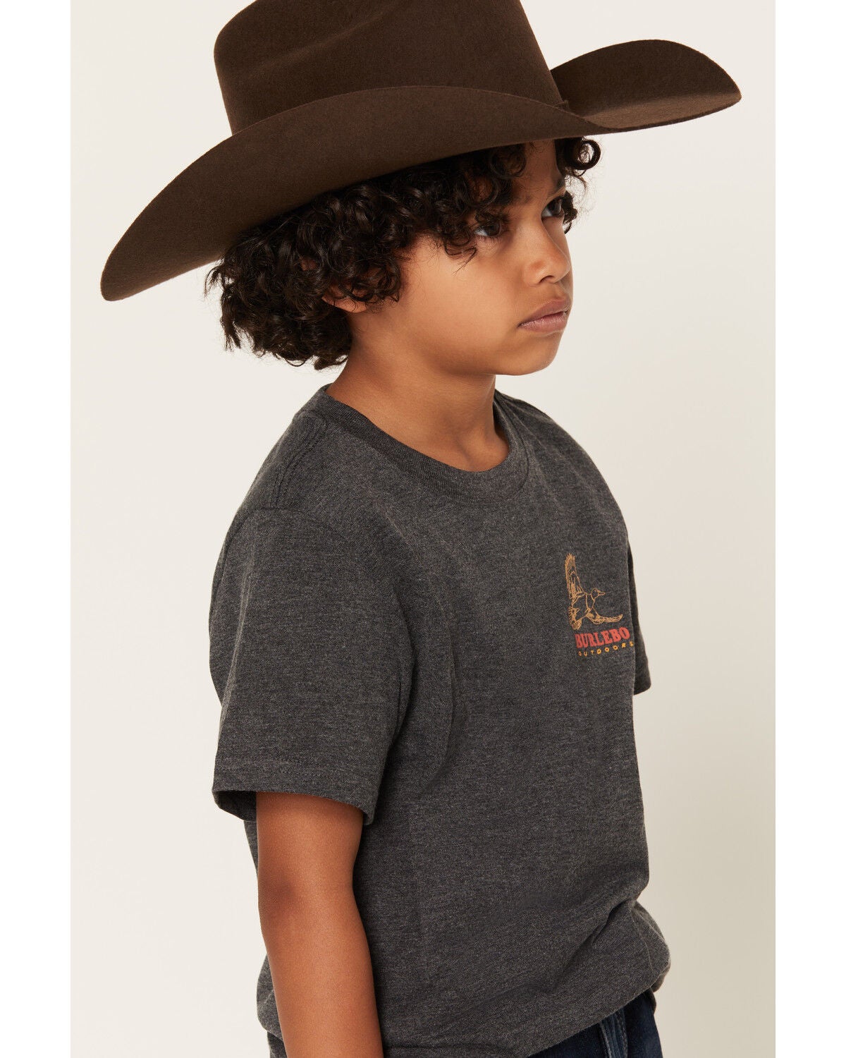 Image #2 - Burlebo Boys' Duck Logo Short Sleeve Graphic T-Shirt, Black, hi-res