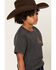 Image #2 - Burlebo Boys' Duck Logo Short Sleeve Graphic T-Shirt, Black, hi-res