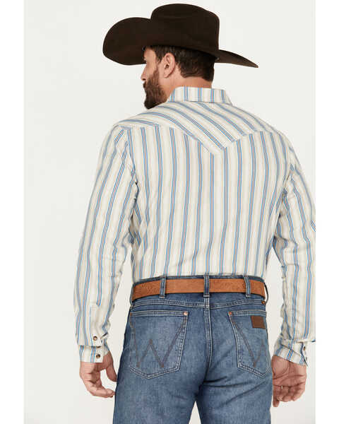 Image #4 - Cody James Men's La Cabana Striped Long Sleeve Western Snap Shirt - Tall, Green, hi-res