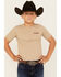 Image #2 - Wrangler Boys' Buffalo Logo Short Sleeve Graphic T-Shirt, Oatmeal, hi-res