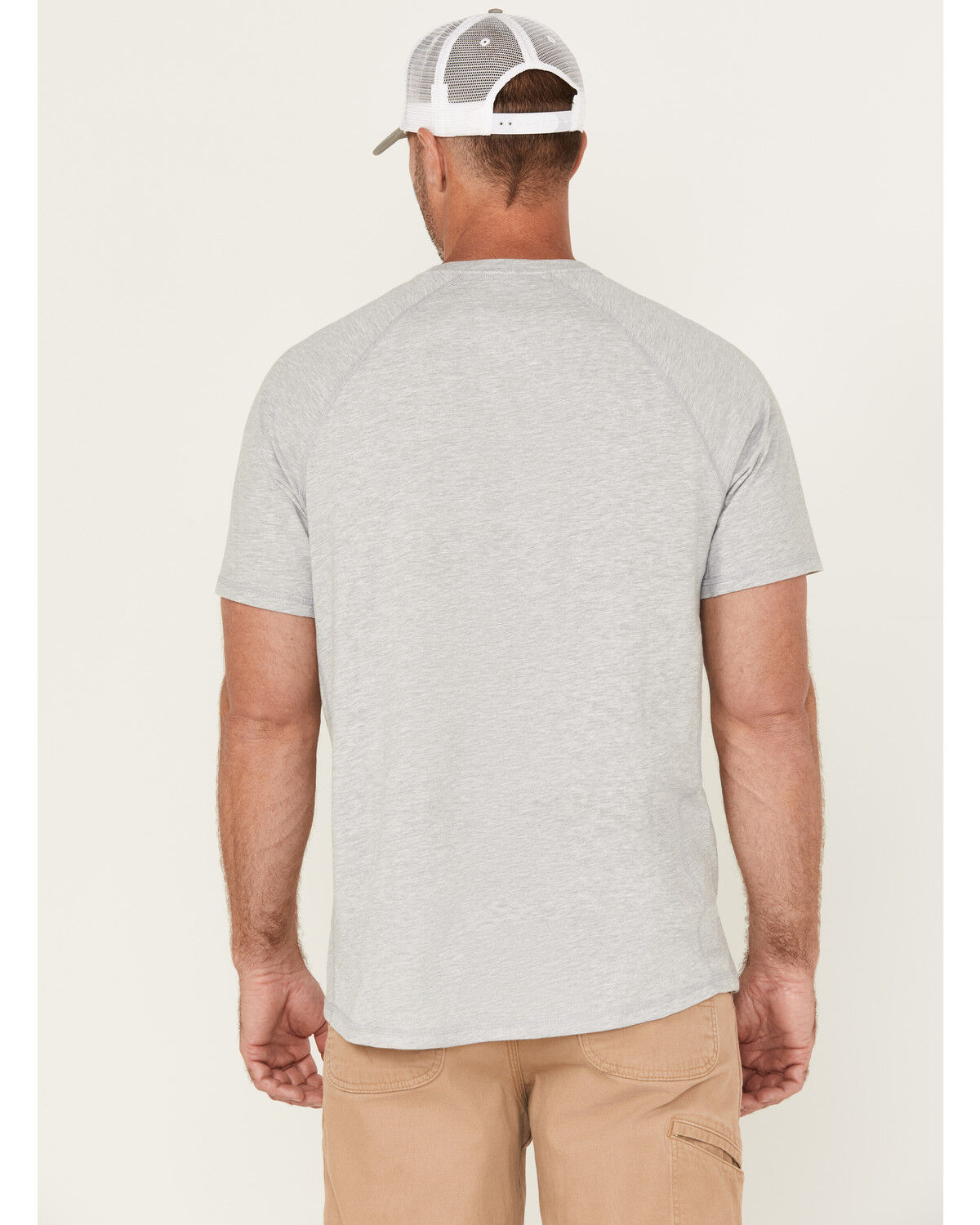 Image #4 - Carhartt Men's Force Relaxed Midweight Logo Pocket Work T-Shirt, Silver, hi-res