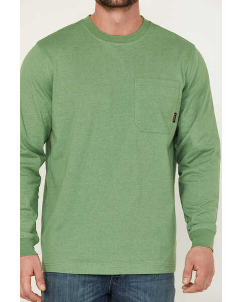 Image #3 - Hawx Men's Forge Long Sleeve Pocket T-Shirt, Green, hi-res