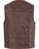 Image #2 - Milwaukee Leather Men's Western Plain Side Vest - Big - 5X, Brown, hi-res